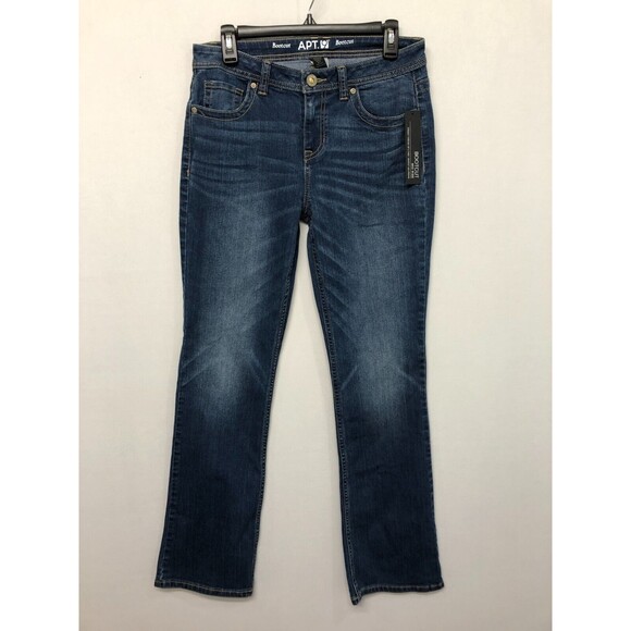 NWT Apt. 9 Women Mid Rise Bootcut Jeans Size 10 Blue Denim M189 -1 - Picture 1 of 16